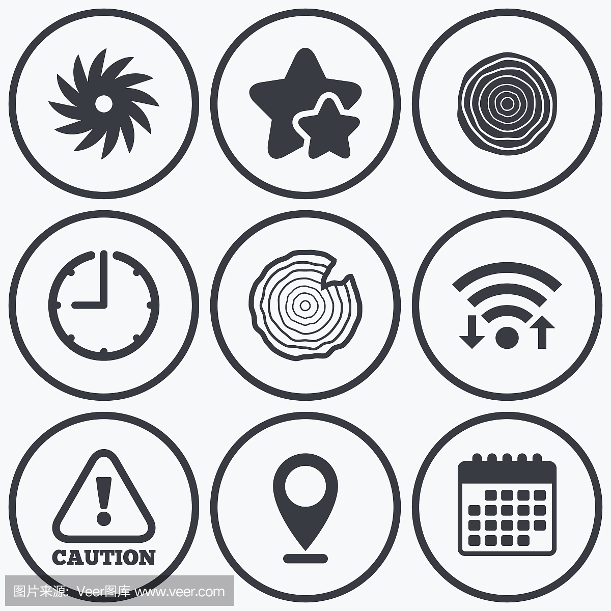 木材和鋸圓形車輪圖標(biāo)。的關(guān)注。